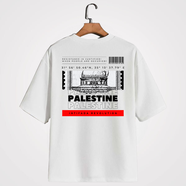 Palestine Coordinates Oversized Tshirt