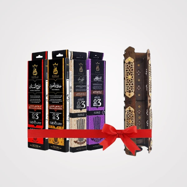 Incense Sticks with Arabesque Incense Burner - Package