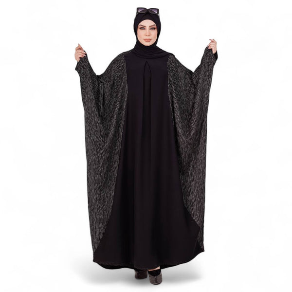 Luxurious Wide-Cut Abaya with Elegant Pattern for Special Occasions