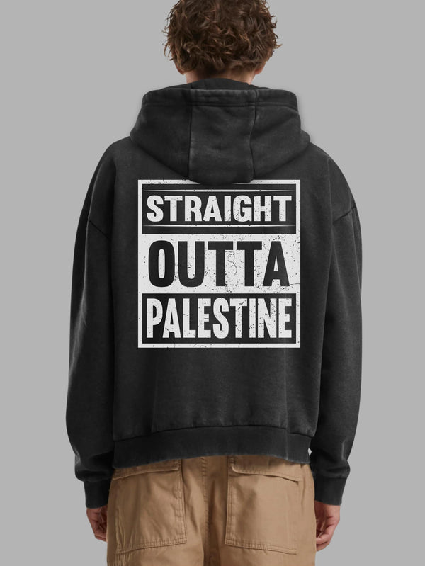 Straight Outta Palestine Vintage Hoodie