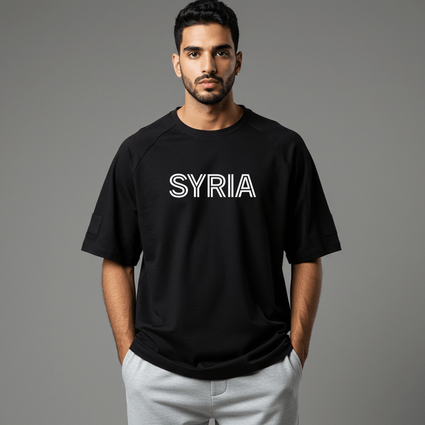 Syria Bold English Typography Oversized T Shirt