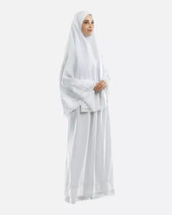 White Dantelle Islamic Prayer Wear