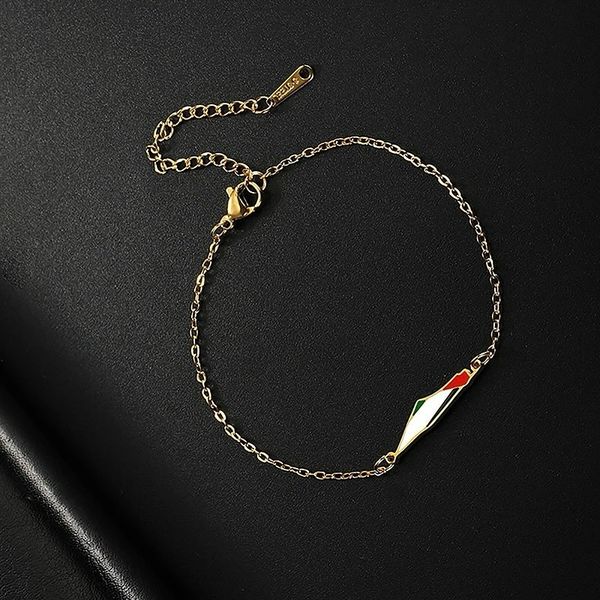 Palestine Map Flag Bracelet for Women