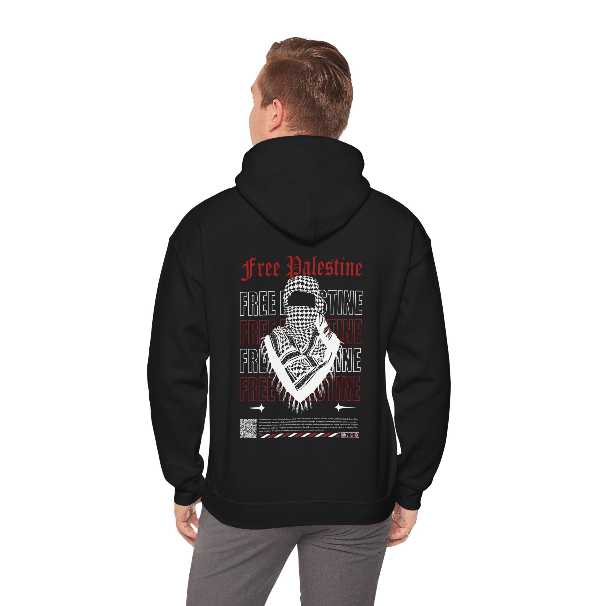 Free Palestine Masked Unisex Heavy Hoodie