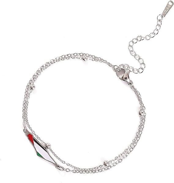 Palestine Map Flag Bracelet
