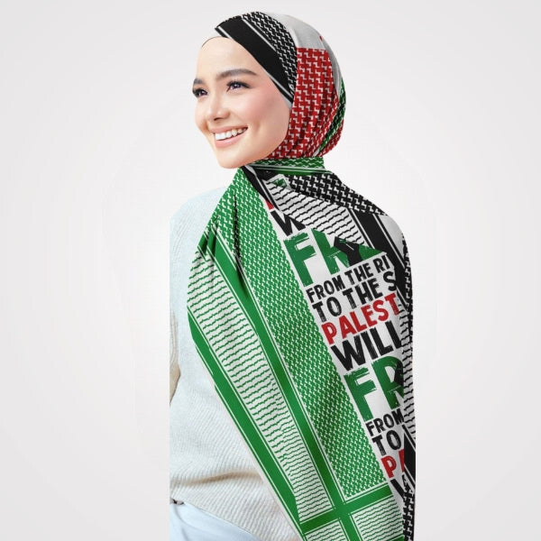 La Palestine sera libre Foulard en mousseline de soie