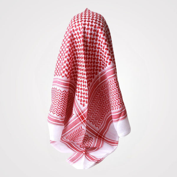 Palestinian Shawl - White and Red