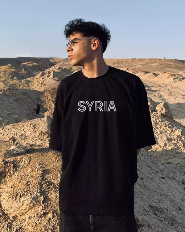 Syria Bold English Typography Oversized T Shirt