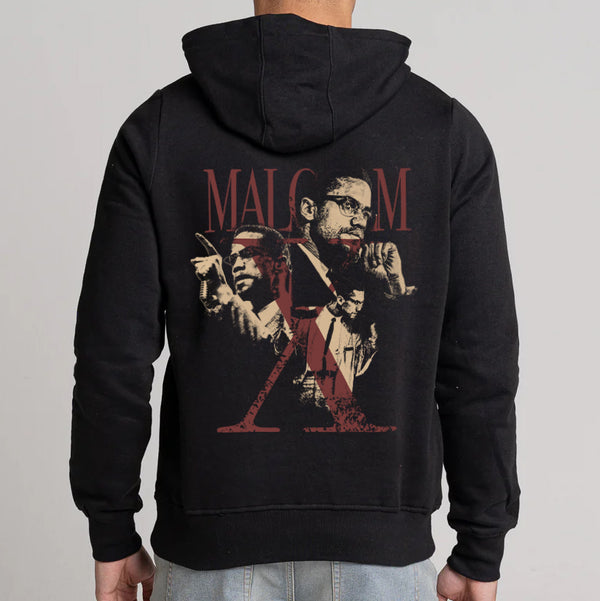 Sweat à capuche surdimensionné Malcolm X