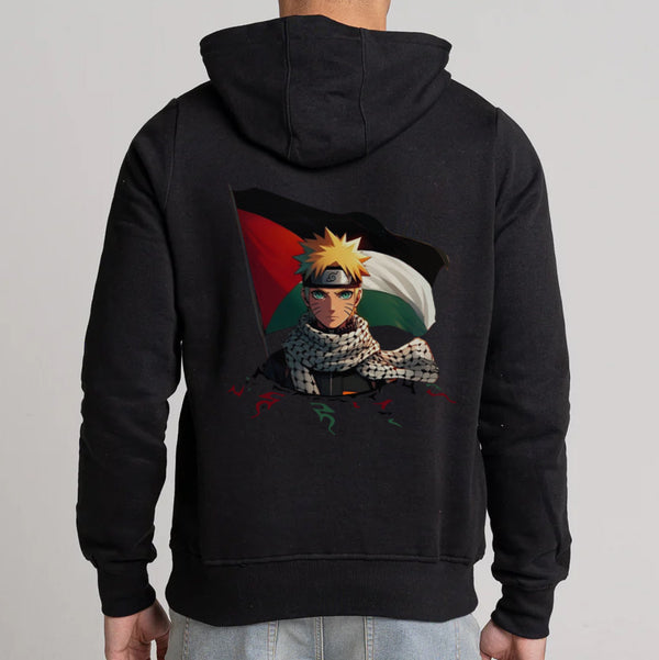 Übergroßer Kapuzenpullover „Naruto Palästina“