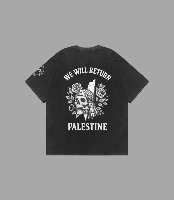 Return Palestine Ventage Oversized T-Shirt