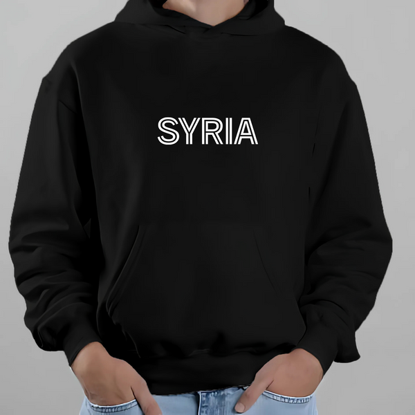 Syria Bold English Typography Hoodie