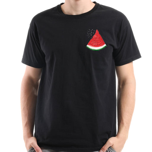 Liberté Palestine Pastèque et Oiseaux T-shirt ajusté