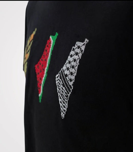 Three Palestine Embroidery Maps T-Shirt