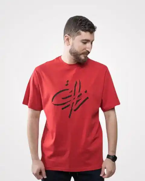 Oversized Red Graffiti T-shirt