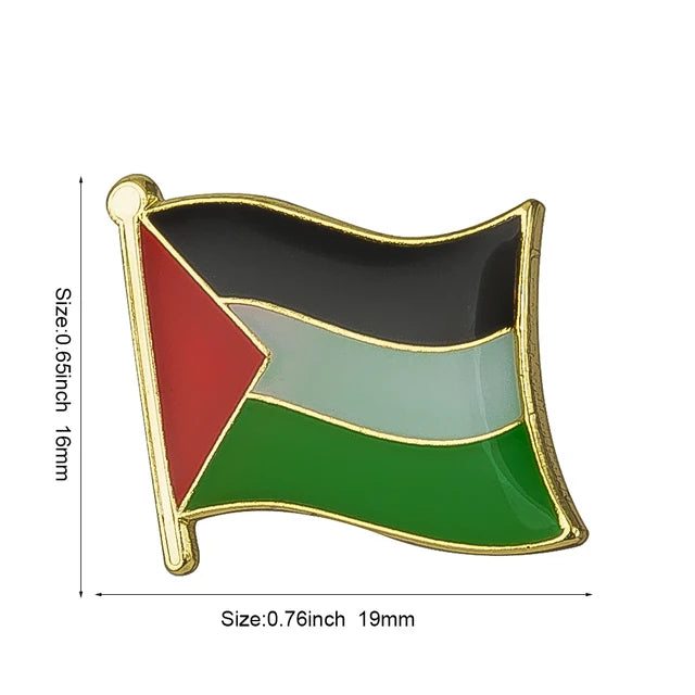 Palestine Flag Pin Badge