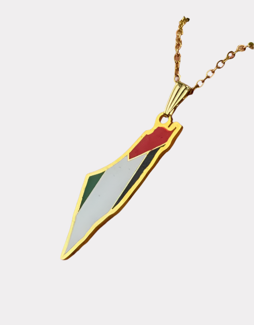 Necklace with Palestinian Flag Colors