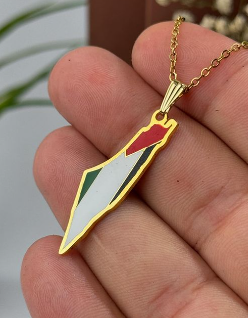 Necklace with Palestinian Flag Colors