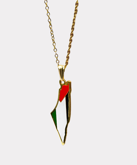 Necklace with Palestinian Flag Colors