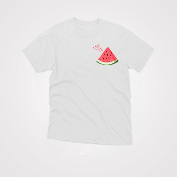قميص حرية فلسطين بتصميم البطيخ والطيور
