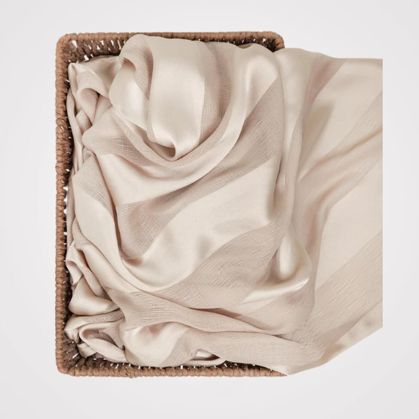 Crinkle Satin Chiffon Scarf