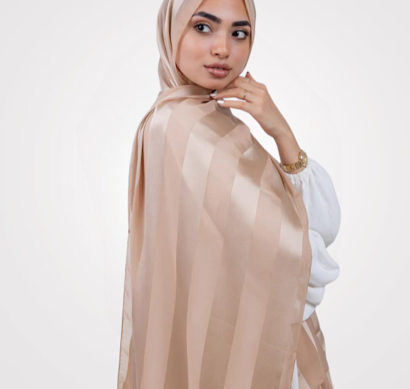 Wide Lined Satin Chiffon