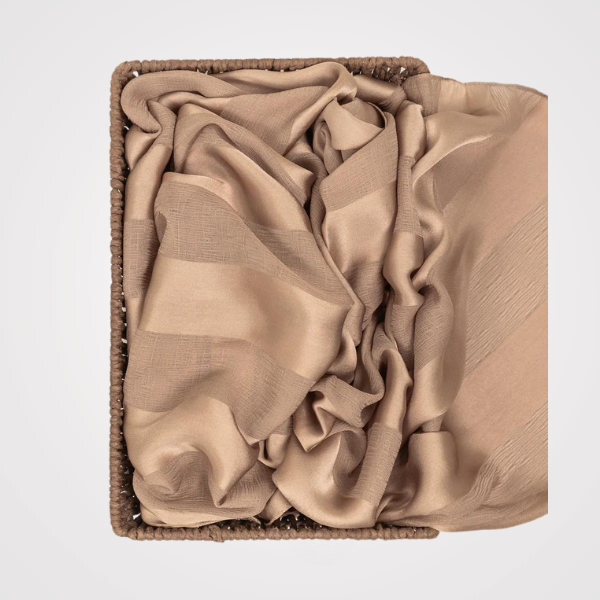 Crinkle Satin Chiffon Scarf