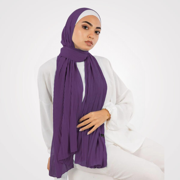 Pleated Chiffon Scarf 