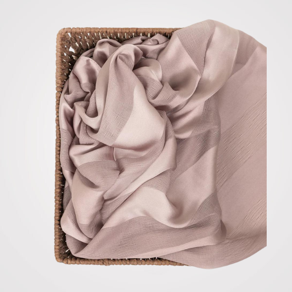 Crinkle Satin Chiffon Scarf