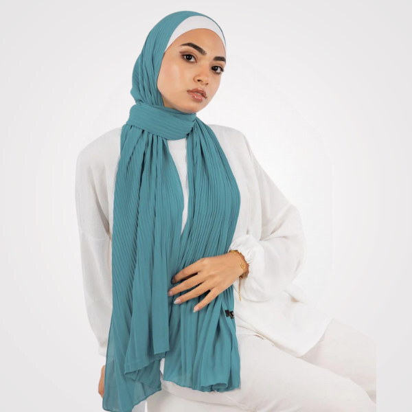 Pleated Chiffon Scarf 