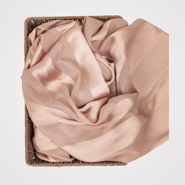 Crinkle Satin Chiffon Scarf