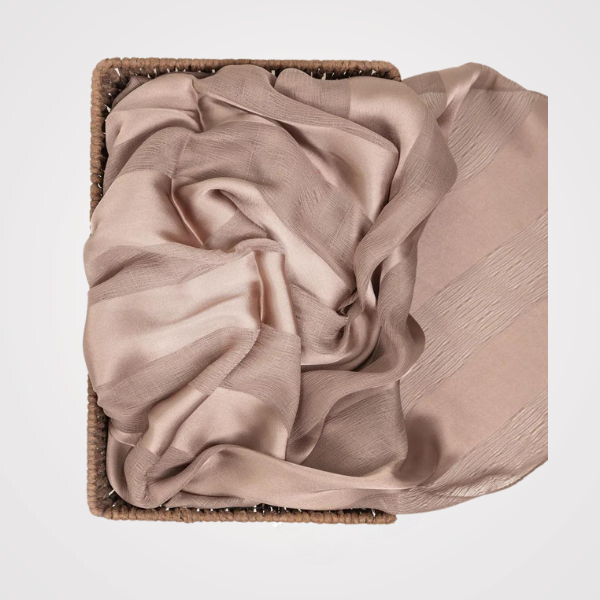 Crinkle Satin Chiffon Scarf