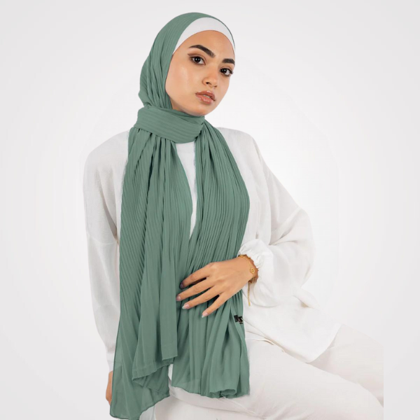 Pleated Chiffon Scarf 