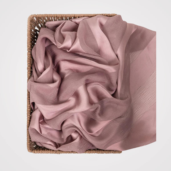 Crinkle Satin Chiffon Scarf