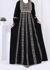 Embroidered Palestine Abaya