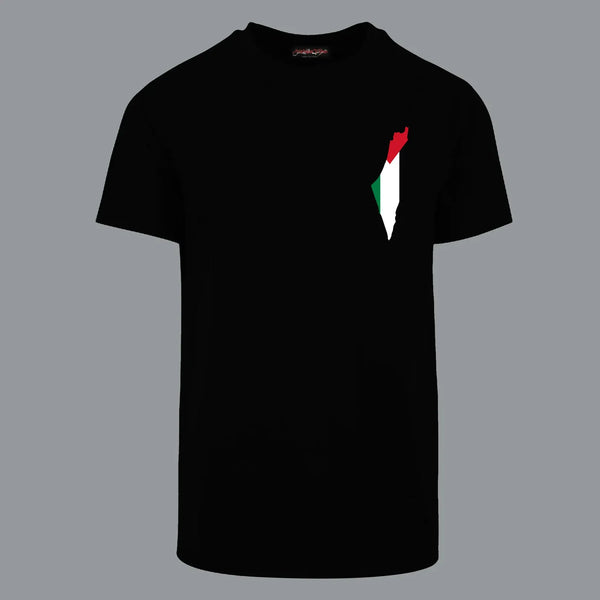 Palestine Flag Map Fit T-Shirt