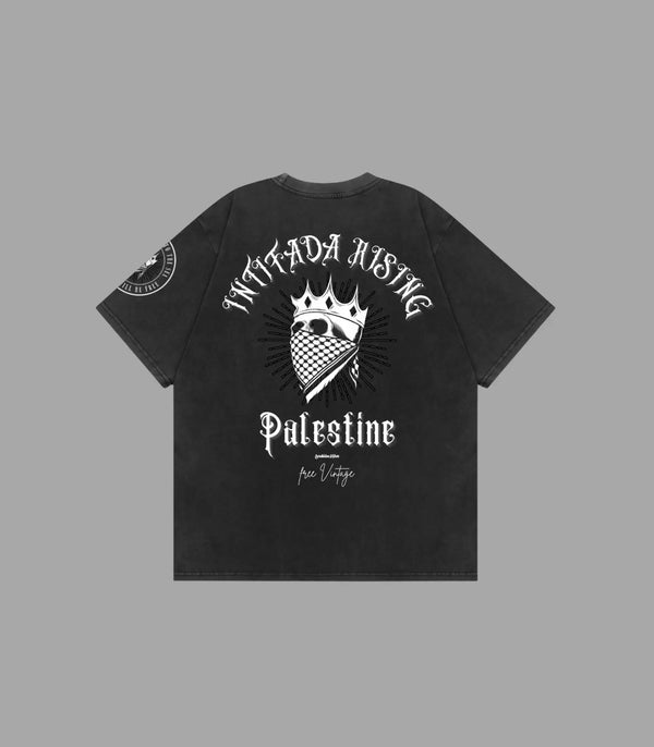 Intifada Rising Palestine Ventage Oversized T-Shirt