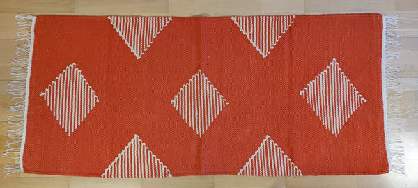 Woven Rug - Triangles Frame - Recycled