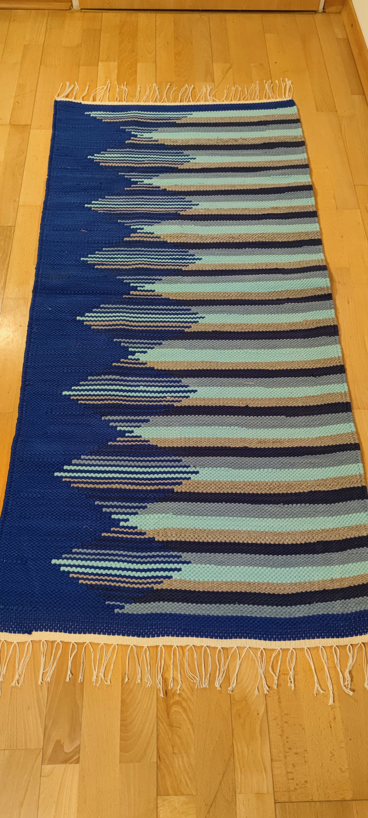 Woven Rug - Striped Triangles