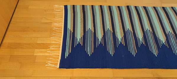 Woven Rug - Striped Triangles - Recycled