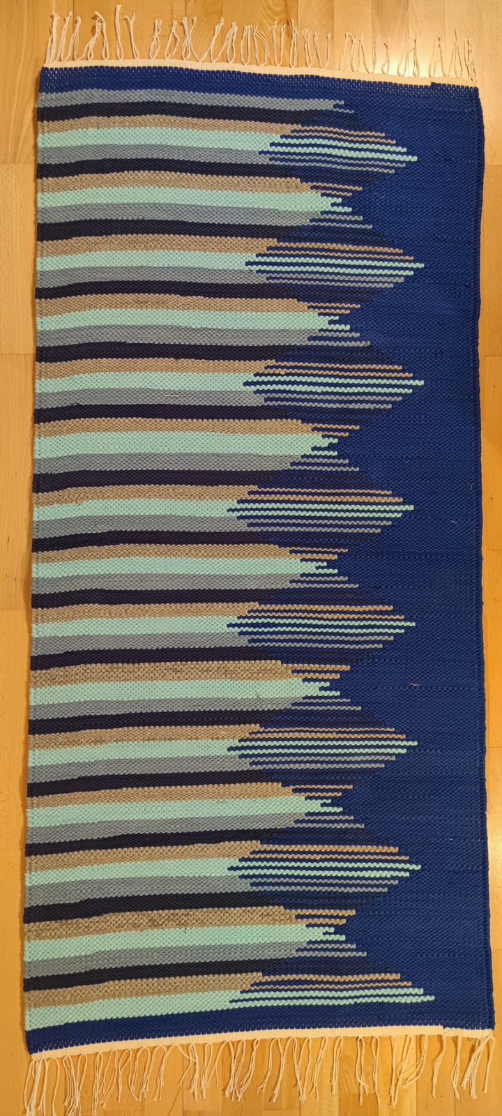 Woven Rug - Striped Triangles