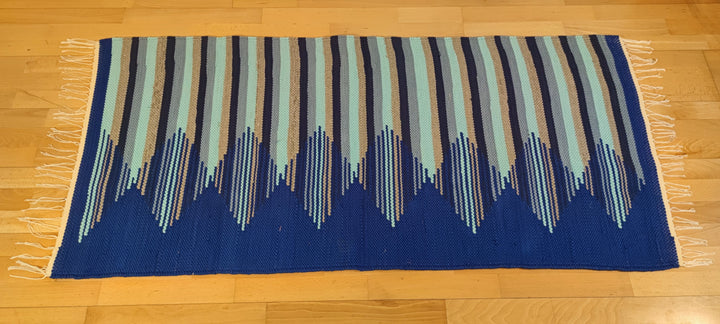 Woven Rug - Striped Triangles