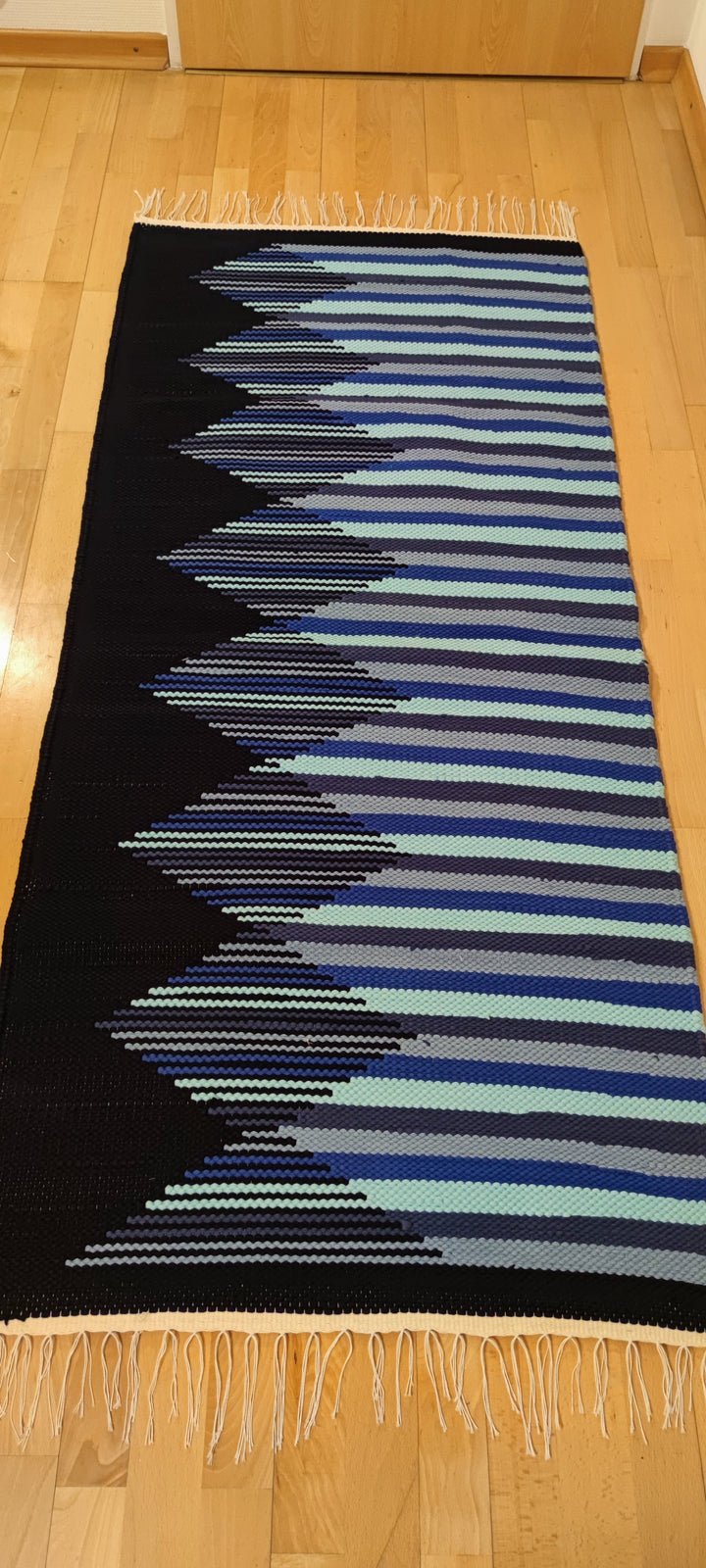 Woven Rug - Striped Triangles