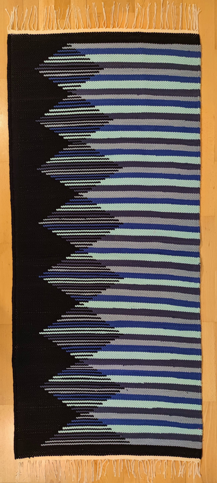 Woven Rug - Striped Triangles