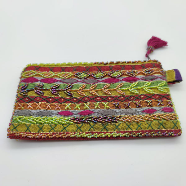 Beaded Fabric Medium Purse - Sinai Style (20 * 11,5 cm) - Wallets & Money Clips - Purse, Recycled - Arsinoe - Handmade