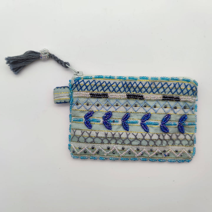 Beaded Fabric Small Purse - Sinai Style (13 * 9 cm) - Wallets & Money Clips - Purse, Recycled - Arsinoe - Handmade