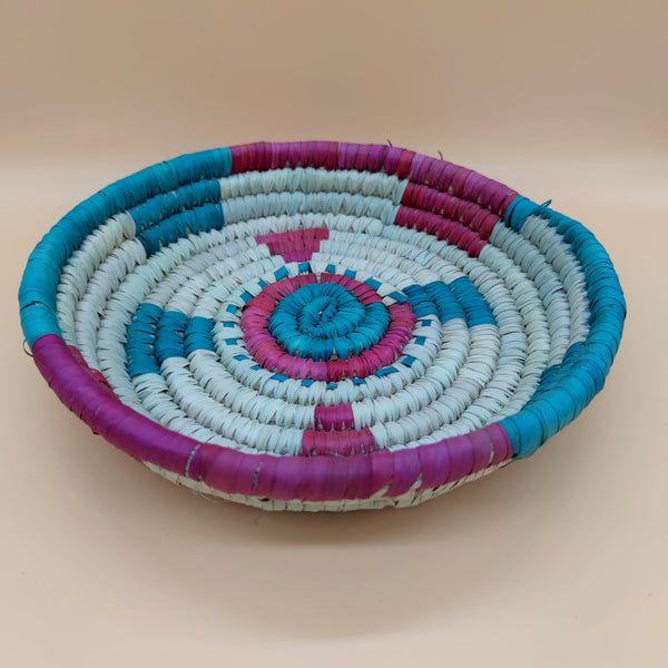 Fayoum colored Palm Straw Fruit Basket
