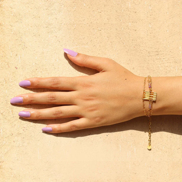 Lotus bracelets with amethyst stone
